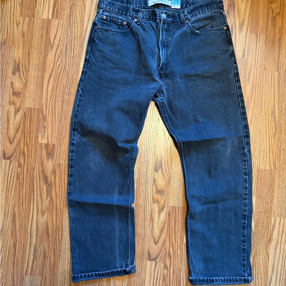 Levi's 505 Black Straight Jeans